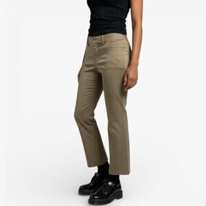 Y2K Gap Neutral Textured Pin Striped Mid Rise Ankle Trousers Sz M